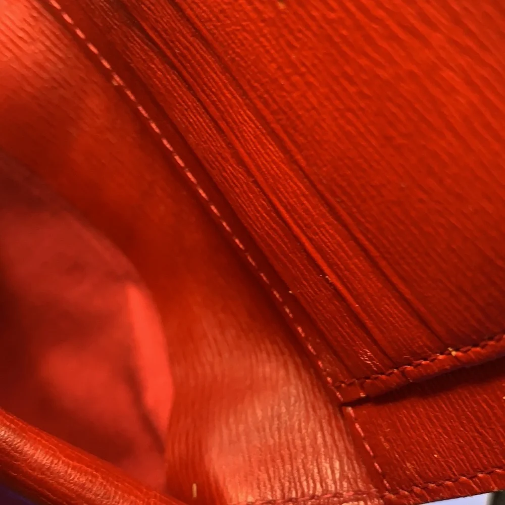 Valentino Garavani blood RED Leather‎ Long Bifold
